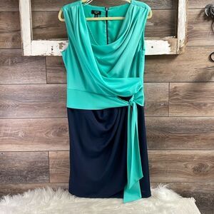 Surichin ColorBlock Dress, Ladies Size 12, Navy Blue and Teal